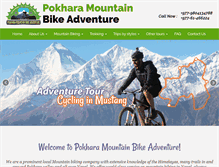 Tablet Screenshot of nepalmountainbike.com